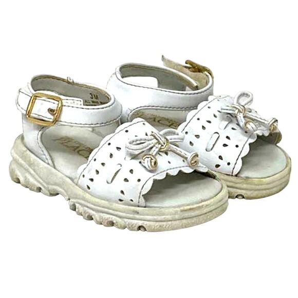 The Children’s Place Infant Girls White Sandals Size 3M - Picture 1 of 9